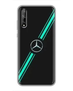 Чехол для Huawei P Smart Pro с картинкой «Спортивные линии Mercedes»