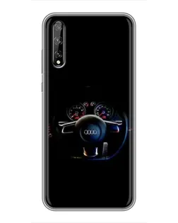 Чохол для Huawei P Smart Pro з картинкою «Салон Audi — кермо»