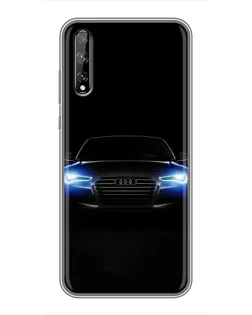 Чохол для Huawei P Smart Pro з картинкою «Audi в неоні»