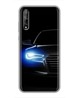 Чохол для Huawei P Smart Pro з картинкою «Неоновий погляд Audi»