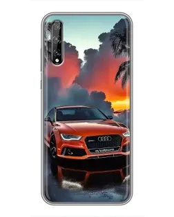 Чохол для Huawei P Smart Pro з картинкою «Audi — захід сонця»