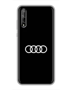 Чохол для Huawei P Smart Pro з картинкою «Audi White Logo»