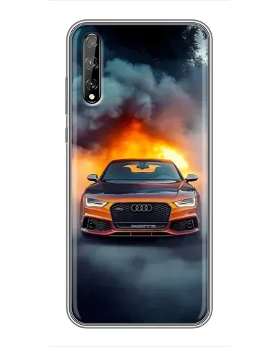 Чехол для Huawei P Smart Pro с картинкой «Audi в огненном дыму» Чехол для Huawei P Smart Pro с картинкой «Audi в огненном дыму»