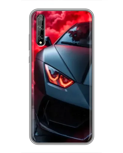 Чехол для Huawei P Smart Pro с картинкой «Lamborghini красное сияние»