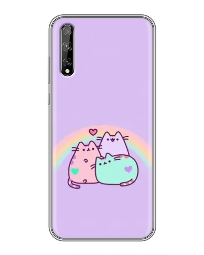 Чехол для Huawei P Smart Pro с картинкой «Радужные Пушины»