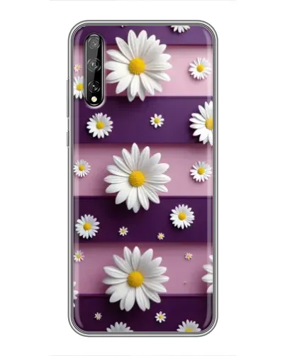 Чехол для Huawei P Smart Pro с картинкой «Ромашки на фиолетовом»
