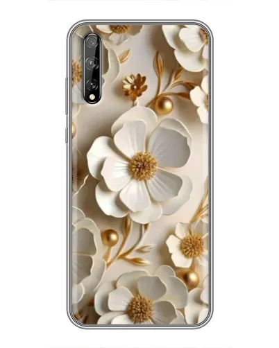 Чехол для Huawei P Smart Pro с картинкой «Белие бумажние  цвети»