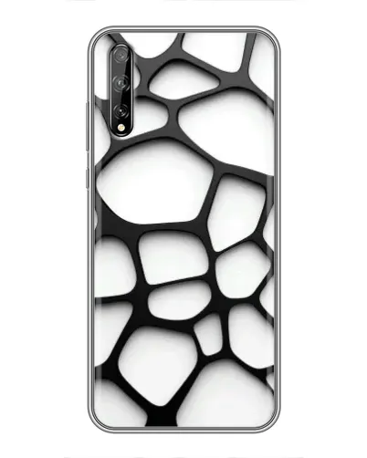 Чехол для Huawei P Smart Pro с картинкой «Белая объемная сетка» Чехол для Huawei P Smart Pro с картинкой «Белая объемная сетка»