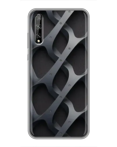 Чехол для Huawei P Smart Pro с картинкой «Объемное серое плетение» Чехол для Huawei P Smart Pro с картинкой «Объемное серое плетение»