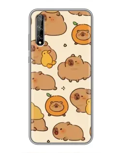 Чохол для Huawei P Smart Pro з картинкою «Капібари з апельсинами»
