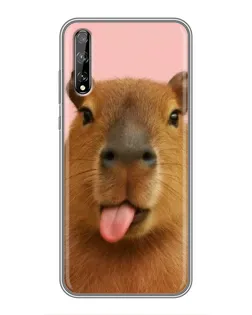 Чохол для Huawei P Smart Pro з картинкою «Капібара з язиком»