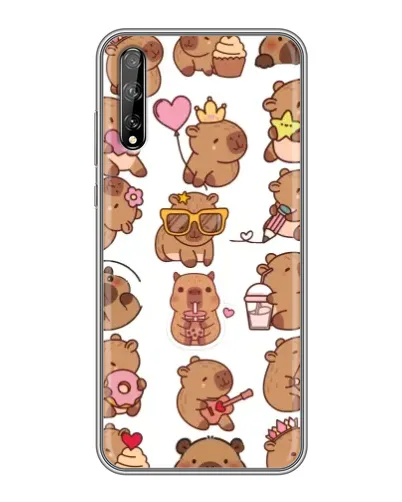 Чехол для Huawei P Smart Pro с картинкой «Стикерпак с капибарами» Чехол для Huawei P Smart Pro с картинкой «Стикерпак с капибарами»