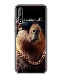 Чохол для Huawei P Smart Pro з картинкою «Капібара золотий ланцюг»
