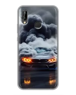 Чехол для Huawei P Smart Z / Y9 Prime 2019 с картинкой «BMW в дыму»