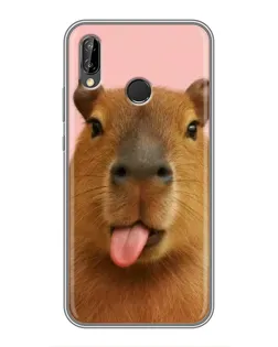Чехол для Huawei P Smart Z / Y9 Prime 2019 с картинкой «Капибара с языком»