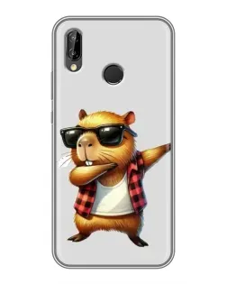 Чехол для Huawei P Smart Z / Y9 Prime 2019 с картинкой «Капибара рэпер даб»
