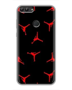 Чохол для Huawei P Smart (Enjoy 7s, FIG-LA1) з картинкою «Jordan Red Pattern» Чохол для Huawei P Smart (Enjoy 7s, FIG-LA1) з картинкою «Jordan Red Pattern»