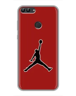 Чехол для Huawei P Smart (Enjoy 7s, FIG-LA1) с картинкой «Jordan Red Back»