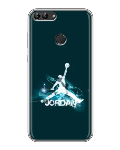 Чехол для Huawei P Smart (Enjoy 7s, FIG-LA1) с картинкой «Jordan Blue Fire» Чехол для Huawei P Smart (Enjoy 7s, FIG-LA1) с картинкой «Jordan Blue Fire»