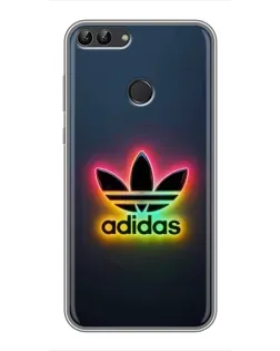 Чехол для Huawei P Smart (Enjoy 7s, FIG-LA1) с картинкой «Неоновый Adidas» Чехол для Huawei P Smart (Enjoy 7s, FIG-LA1) с картинкой «Неоновый Adidas»