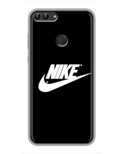 Чехол для Huawei P Smart (Enjoy 7s, FIG-LA1) с картинкой «Мазки краски Nike»