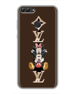 Чехол для Huawei P Smart (Enjoy 7s, FIG-LA1) с картинкой «LV и Микки Маус»