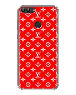 Чехол для Huawei P Smart (Enjoy 7s, FIG-LA1) с картинкой «Яркий паттерн LV»