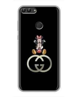 Чохол для Huawei P Smart (Enjoy 7s, FIG-LA1) з картинкою «Мінні Маус на лого»