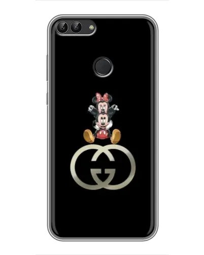 Чехол для Huawei P Smart (Enjoy 7s, FIG-LA1) с картинкой «Минни Маус на лого»