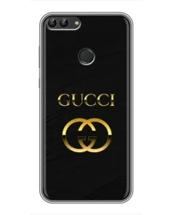 Чохол для Huawei P Smart (Enjoy 7s, FIG-LA1) з картинкою «Золотий логотип Gucci»