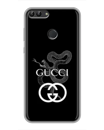 Чехол для Huawei P Smart (Enjoy 7s, FIG-LA1) с картинкой «Gucci — серебряная змея»