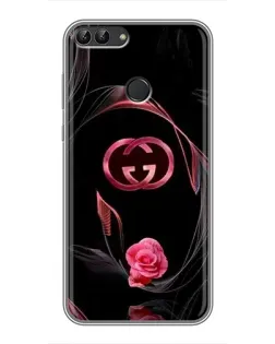 Чохол для Huawei P Smart (Enjoy 7s, FIG-LA1) з картинкою «Gucci — неонова троянда»
