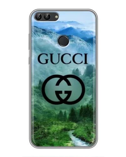 Чехол для Huawei P Smart (Enjoy 7s, FIG-LA1) с картинкой «Gucci — горный пейзаж»
