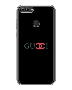 Чохол для Huawei P Smart (Enjoy 7s, FIG-LA1) з картинкою «Gucci — червоний градієнт»