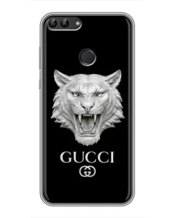 Чохол для Huawei P Smart (Enjoy 7s, FIG-LA1) з картинкою «Gucci — срібний лев»