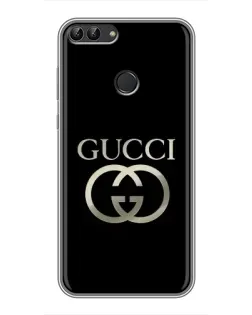 Чохол для Huawei P Smart (Enjoy 7s, FIG-LA1) з картинкою «Gucci — золото на чорному»