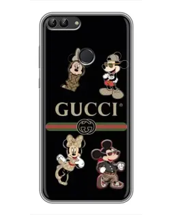 Чохол для Huawei P Smart (Enjoy 7s, FIG-LA1) з картинкою «Gucci — герої Disney та монограма»