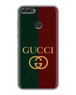 Чохол для Huawei P Smart (Enjoy 7s, FIG-LA1) з картинкою «Gucci — темно-зелений градієнт»