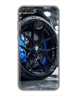 Чохол для Huawei P Smart (Enjoy 7s, FIG-LA1) з картинкою «Колесо BMW зблизька»