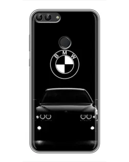 Чохол для Huawei P Smart (Enjoy 7s, FIG-LA1) з картинкою «BMW — погляд з темряви»