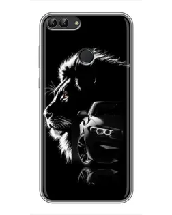 Чохол для Huawei P Smart (Enjoy 7s, FIG-LA1) з картинкою «BMW та лев»