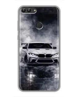 Чохол для Huawei P Smart (Enjoy 7s, FIG-LA1) з картинкою «BMW крізь туман»