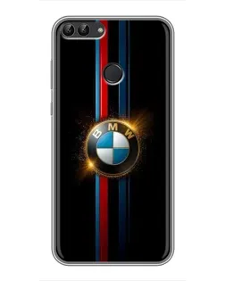 Чохол для Huawei P Smart (Enjoy 7s, FIG-LA1) з картинкою «BMW M-Power неон»