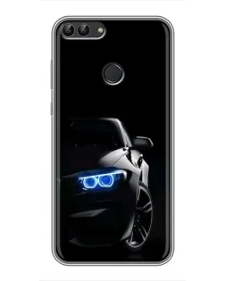 Чохол для Huawei P Smart (Enjoy 7s, FIG-LA1) з картинкою «BMW — нічний погляд»