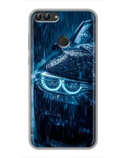Чохол для Huawei P Smart (Enjoy 7s, FIG-LA1) з картинкою «BMW під дощем»