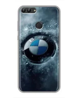 Чохол для Huawei P Smart (Enjoy 7s, FIG-LA1) з картинкою «Логотип BMW — лід»