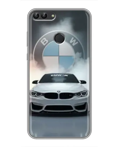 Чехол для Huawei P Smart (Enjoy 7s, FIG-LA1) с картинкой «BMW в белом дыму» Чехол для Huawei P Smart (Enjoy 7s, FIG-LA1) с картинкой «BMW в белом дыму»