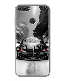 Чохол для Huawei P Smart (Enjoy 7s, FIG-LA1) з картинкою «BMW — акварельний дрифт»