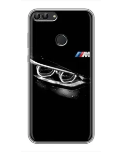 Чохол для Huawei P Smart (Enjoy 7s, FIG-LA1) з картинкою «BMW — погляд тигра»