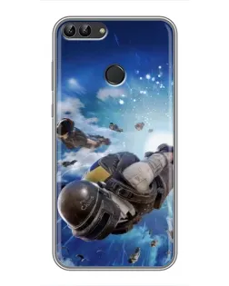 Чохол для Huawei P Smart (Enjoy 7s, FIG-LA1) з картинкою «Десант PUBG — стрибок»